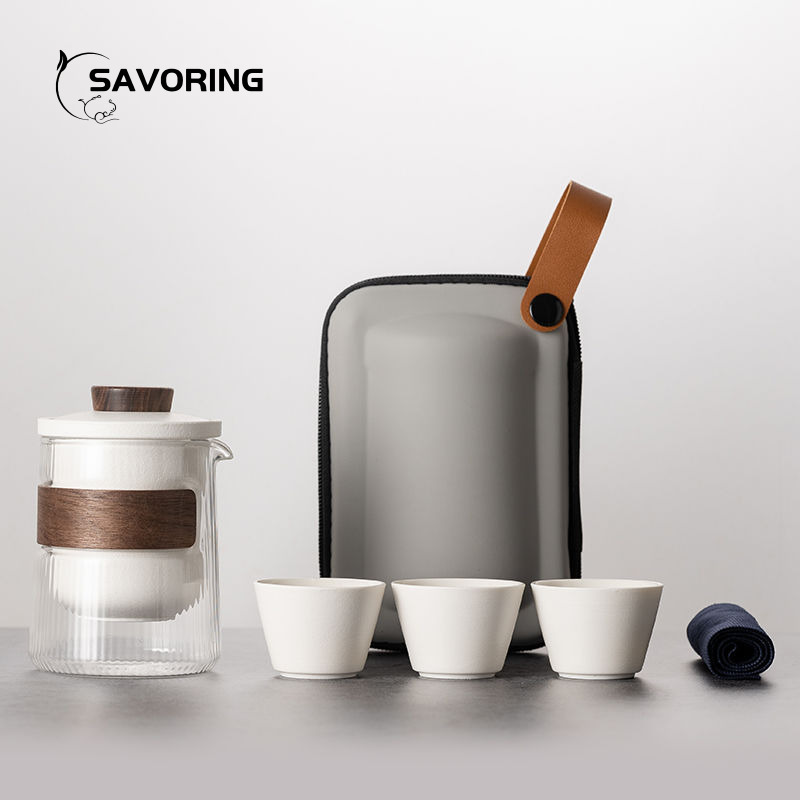 Camping Cooking Gear - Simple Chinese Ceramic Tea Set 1