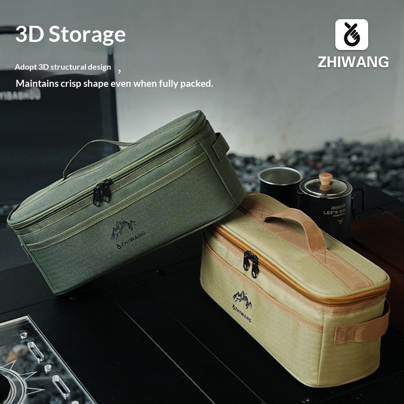 Camping Cooking Books - Portable Multifunctional Camping Tableware Storage Bag,