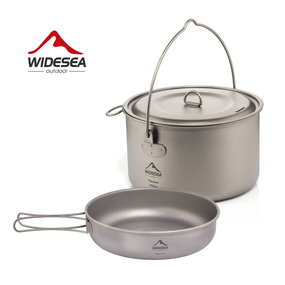 Camping Cooking Kitchen Set - Widesea Camping Tableware Titanium Cookware Set