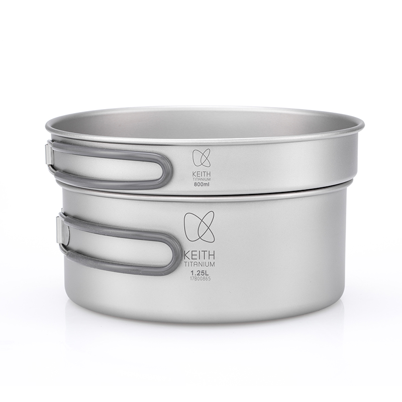 Camping Cooking Books - KEITH Pure Titanium 2-Piece Cookware Set