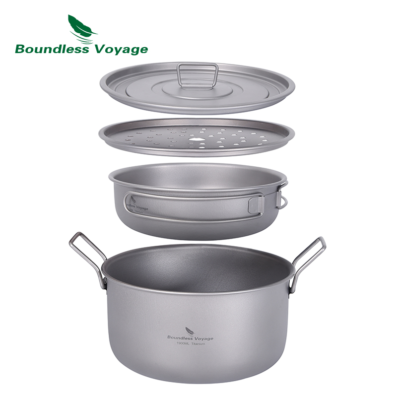 Camping Cooking Bundle - Boundless Voyage Camping Cooking Pot Multifunctional