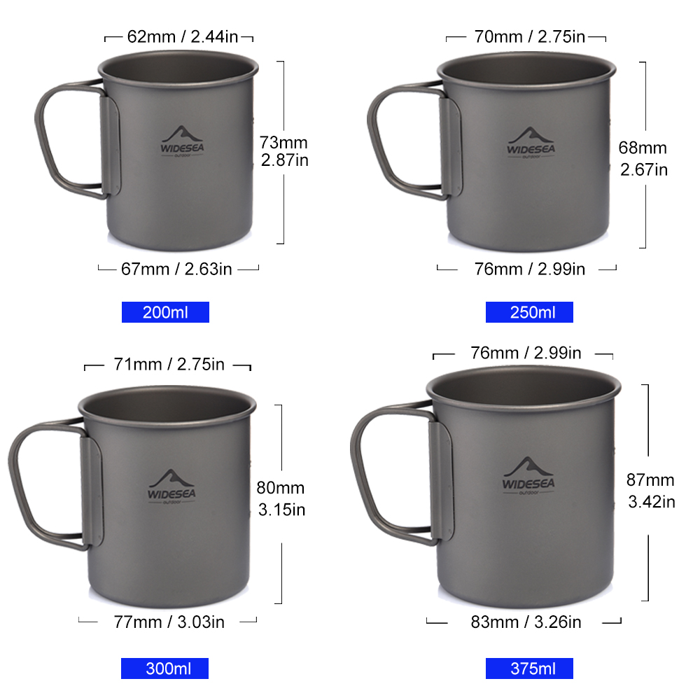 Widesea Camping Mug Titanium C - огляд і ціна Camping Cooking Bundle