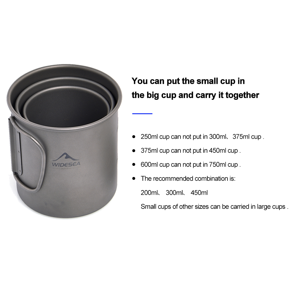Widesea Camping Mug Titanium C - огляд і ціна Camping Cooking Bundle