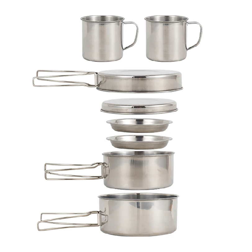 8pcs/Set Camping Cookware Mess - огляд і ціна Camping Cooking Kitchen Set