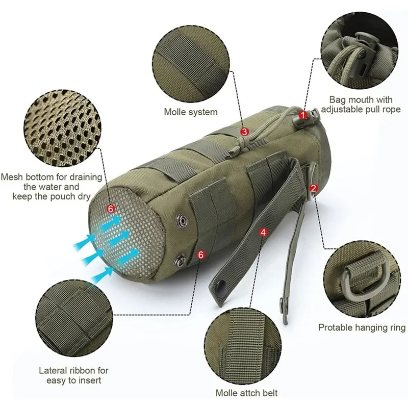 Tactical Molle Water Bottle Ba - огляд і ціна Camping Cooking Can