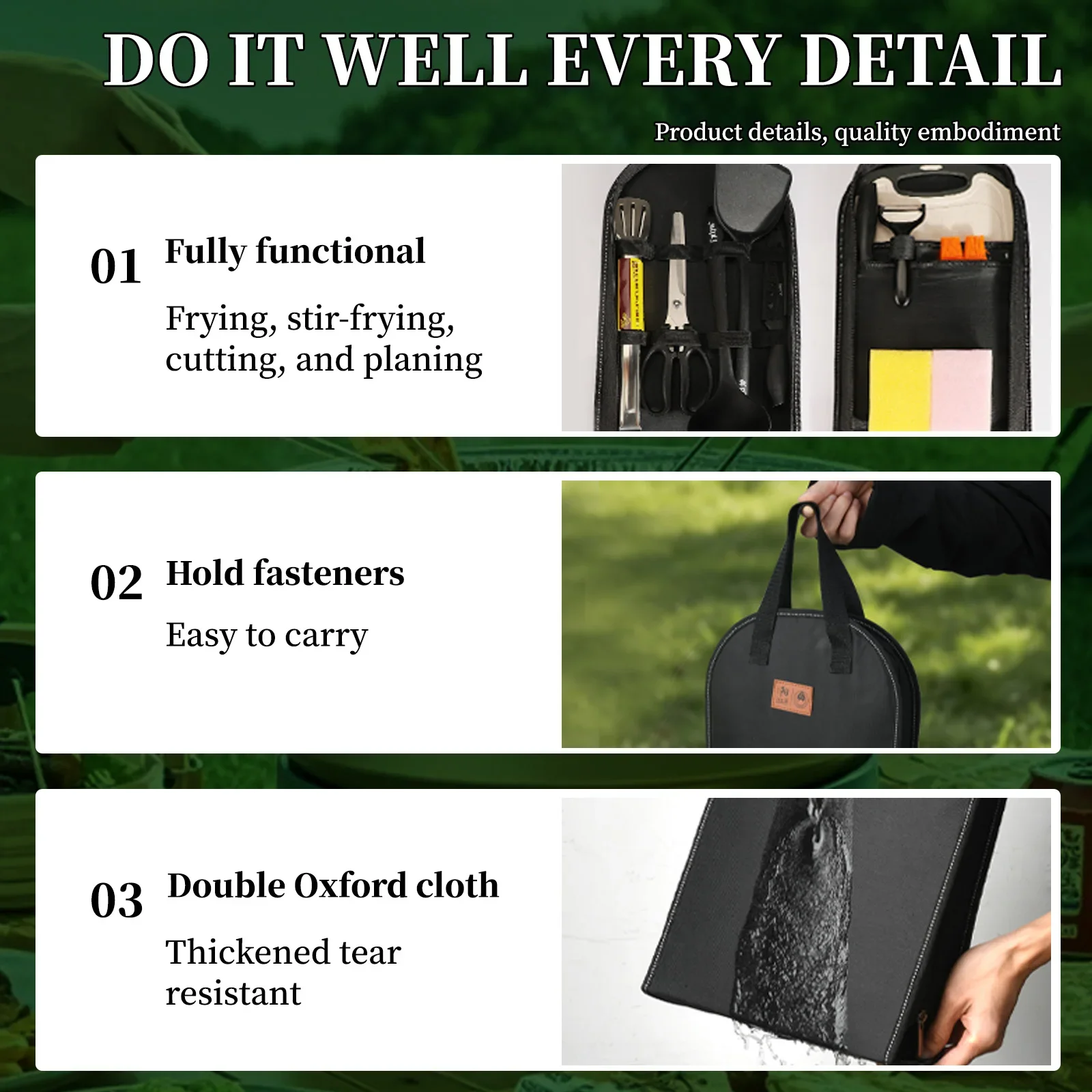 Portable outdoor utensils set  - огляд і ціна Camping Cooking Bundle