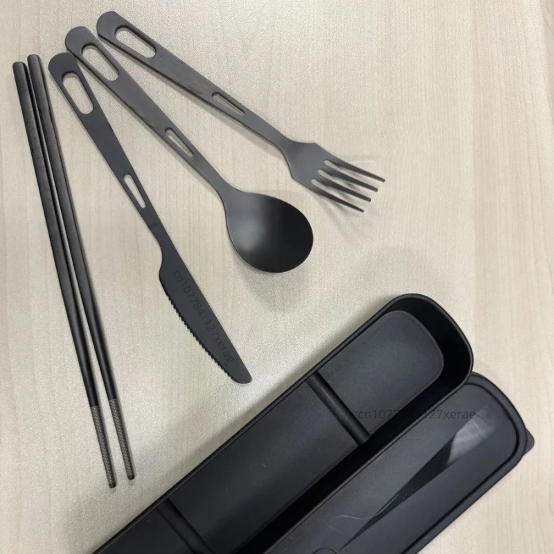 Pure Titanium Black Tableware  - огляд і ціна Camping Cooking Set For 4