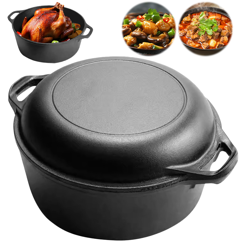 2 in 1 Cast Iron Dutch Oven Po - огляд і ціна Camping Cooking Kitchen Set