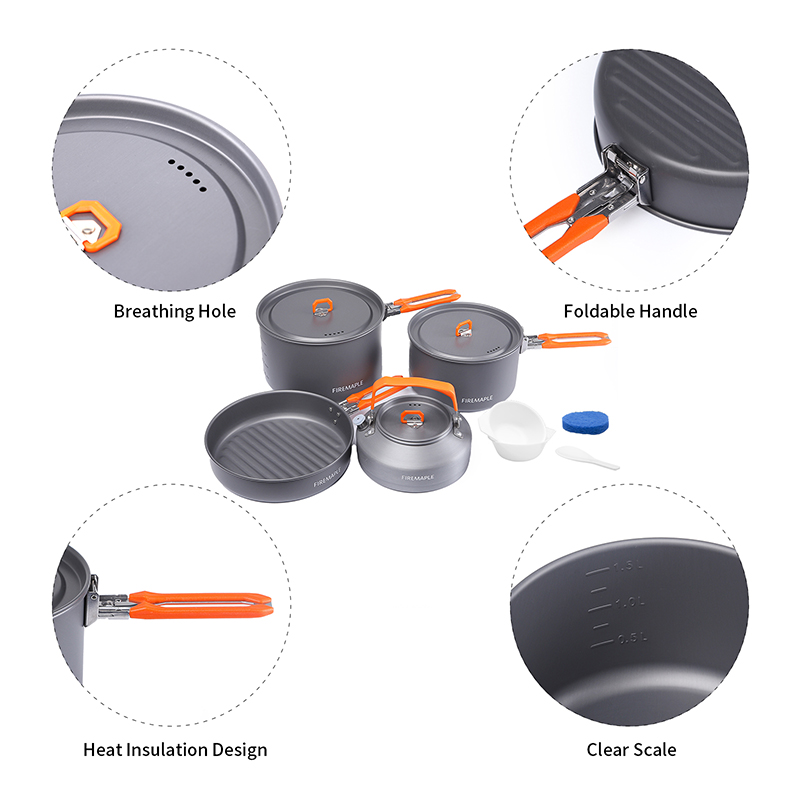 Fire Maple 4-5 Person Cookware - огляд і ціна Camping Cooking Set For 4