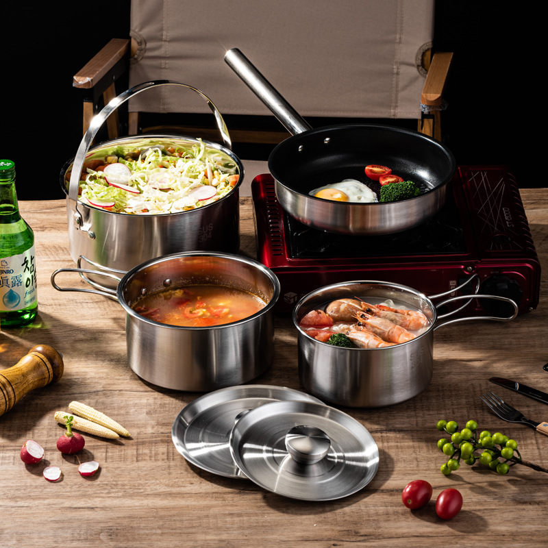 Portable Camping Picnic Cookwa - огляд і ціна Camping Cooking Set For 4