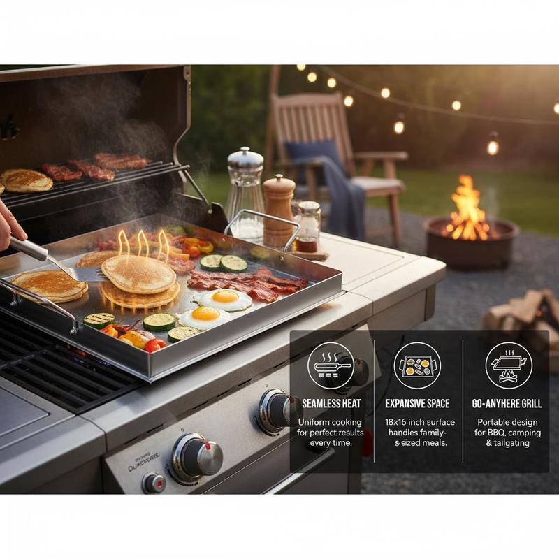 Universal Flat Top Griddle 18x - огляд і ціна Camping Cooking Sets