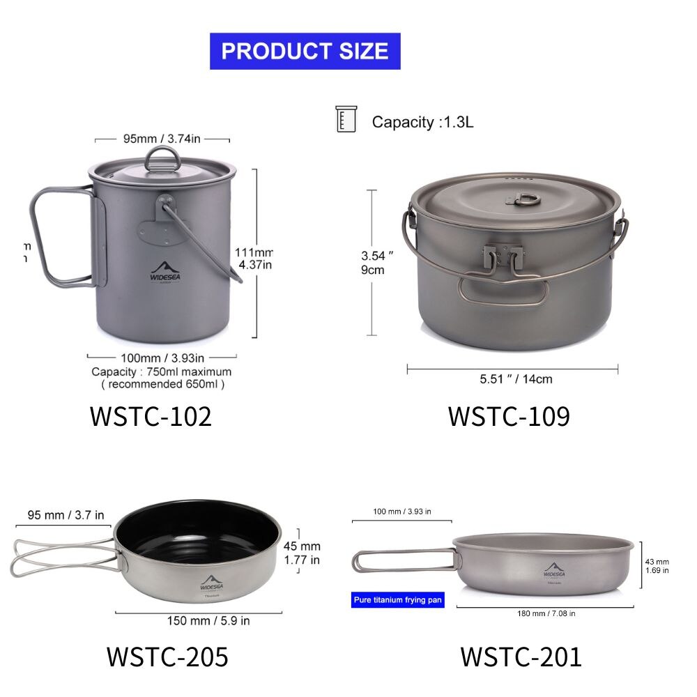 Widesea Camping Tableware Tita - огляд і ціна Camping Cooking Kitchen Set