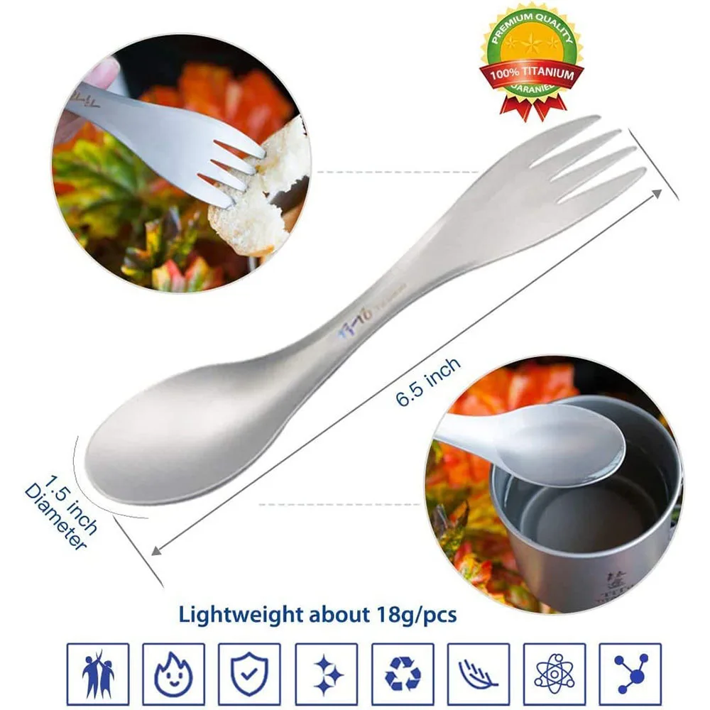 Titanium Spork 2-in-1 Spoon Ul - огляд і ціна Camping Cooking Books