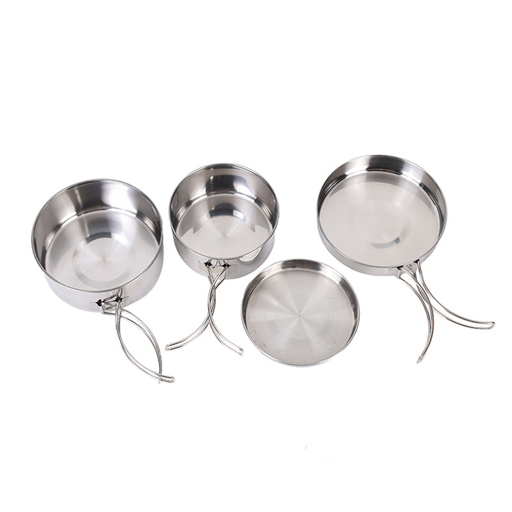 Outdoor Cooking Set 4-Piece St - огляд і ціна Camping Cooking Set For 4