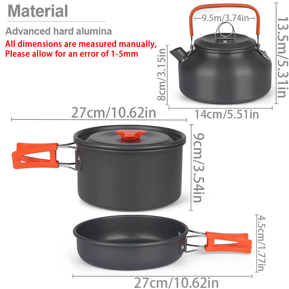 1pcs/1set Camping Cookware Kit - огляд і ціна Camping Cooking Kitchen Set