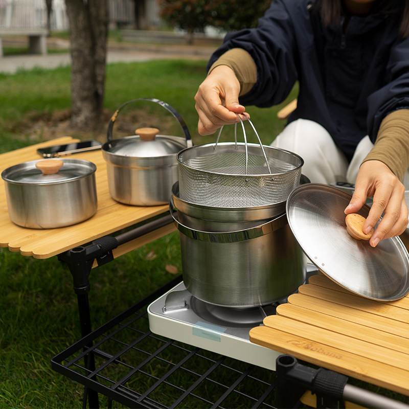 NOBANA Newest Outdoor Stainles - огляд і ціна Camping Cooking Kitchen Set