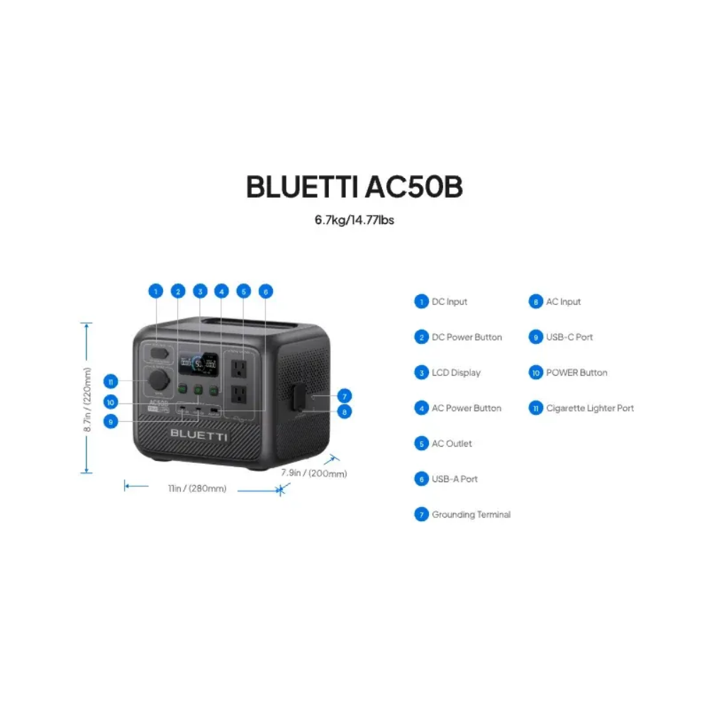 BLUETTI AC50B Portable Power S - огляд і ціна Camping Cooking Can