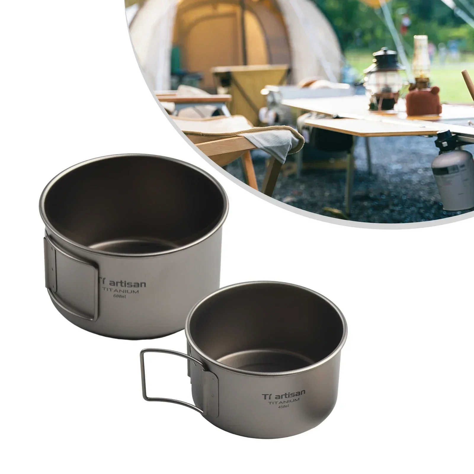 Titanium Bowl With Folding Han - огляд і ціна Camping Cooking Container