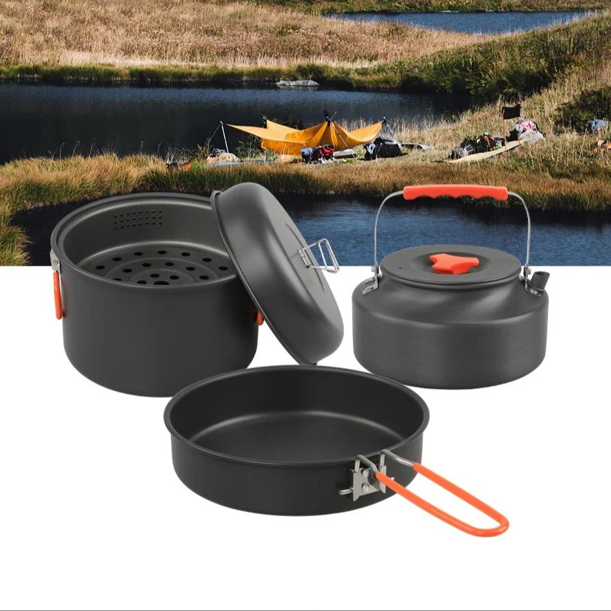 Outdoor Cookware Set Camping C - огляд і ціна Camping Cooking Sets