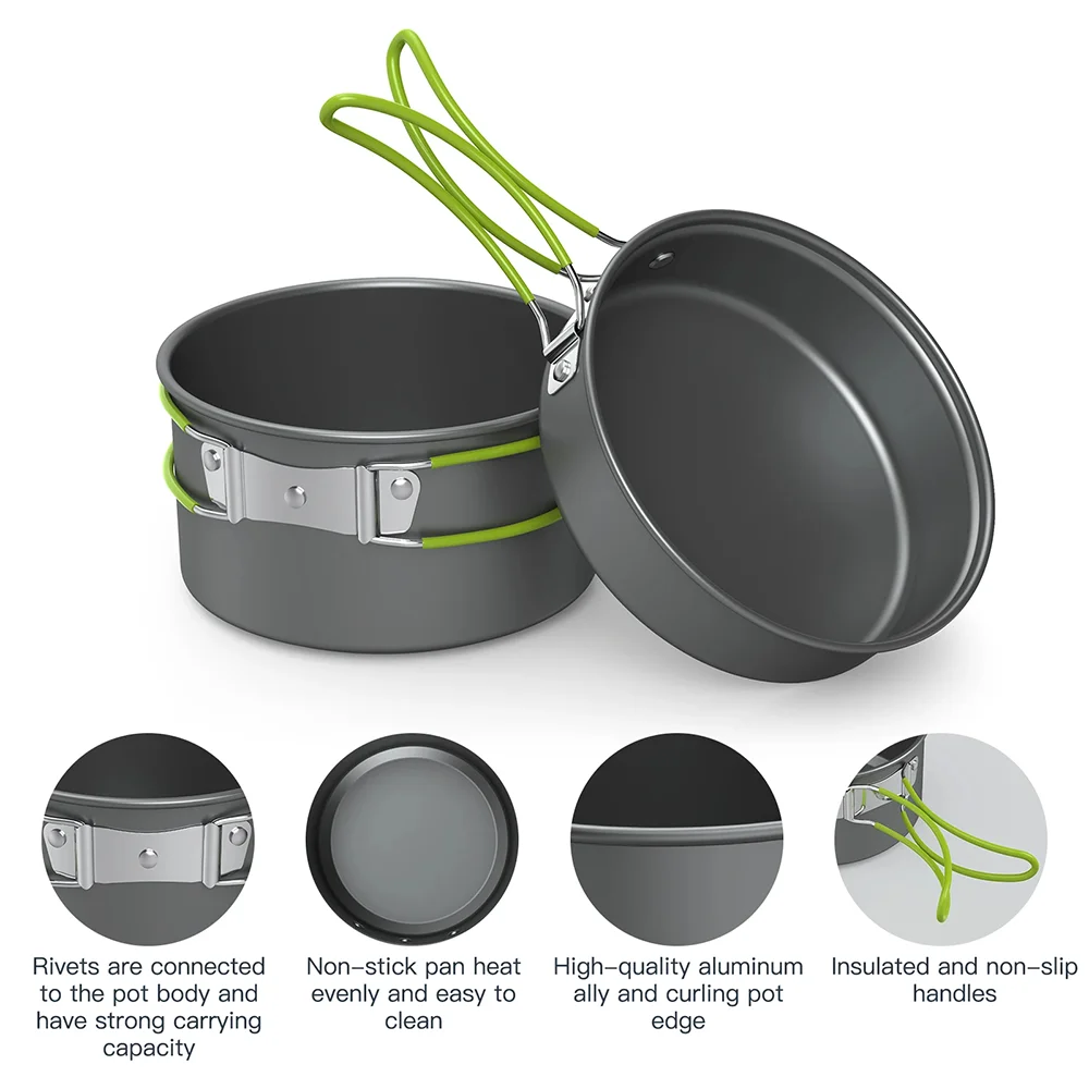 Outdoor Cooking Camping Utensi - огляд і ціна Camping Cooking Set For 4