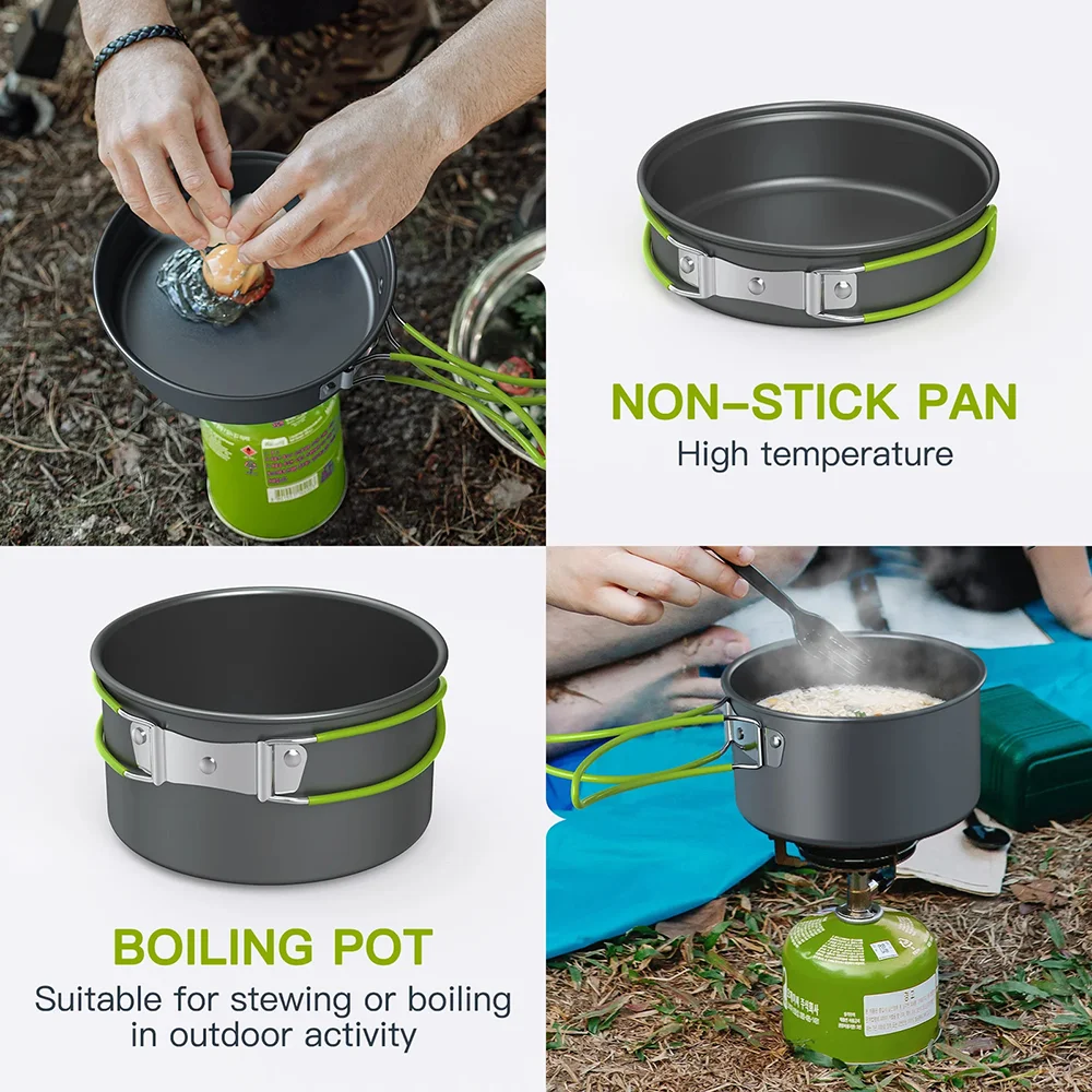 Outdoor Cooking Camping Utensi - огляд і ціна Camping Cooking Set For 4