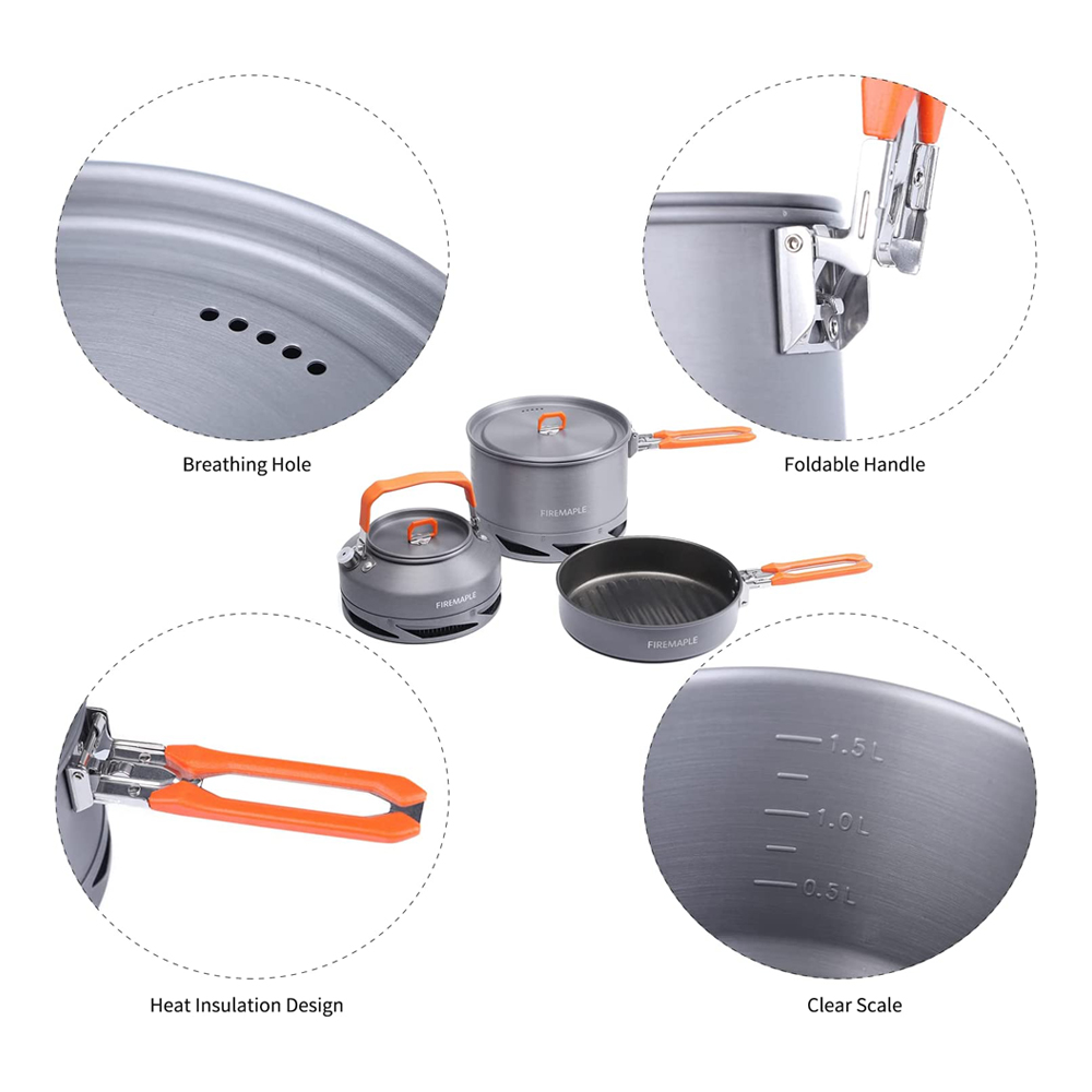 Fire Maple Camping Cookware Ut - огляд і ціна Camping Cooking Bundle