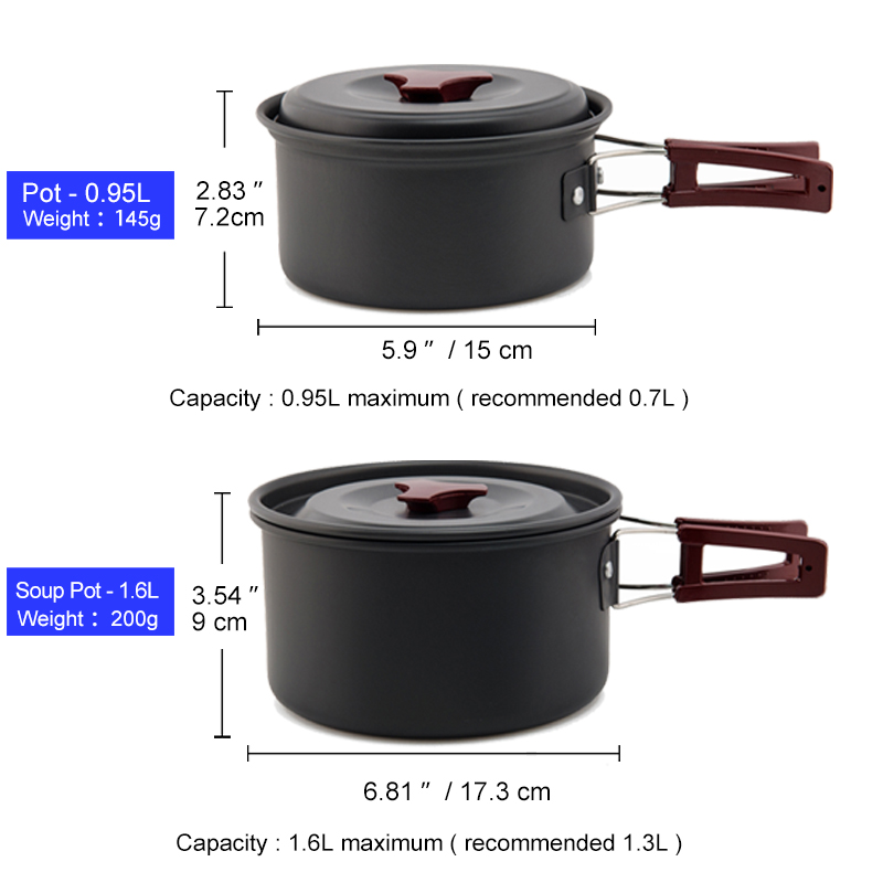 Widesea Camping Cookware Set O - огляд і ціна Camping Cooking Bundle
