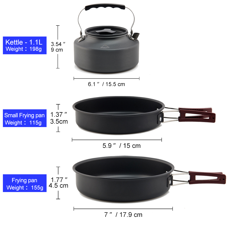 Widesea Camping Cookware Set O - огляд і ціна Camping Cooking Bundle
