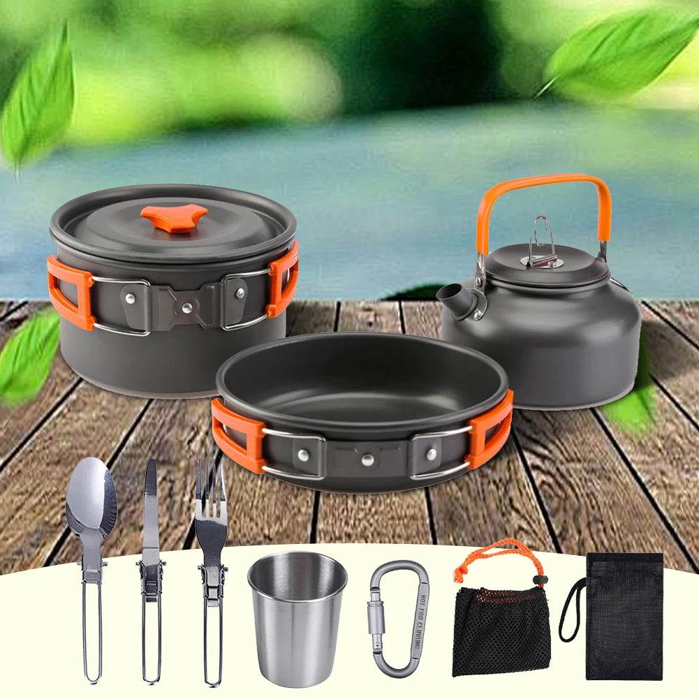 Camping Cookware Kit Kettle Po - огляд і ціна Camping Cooking Sets