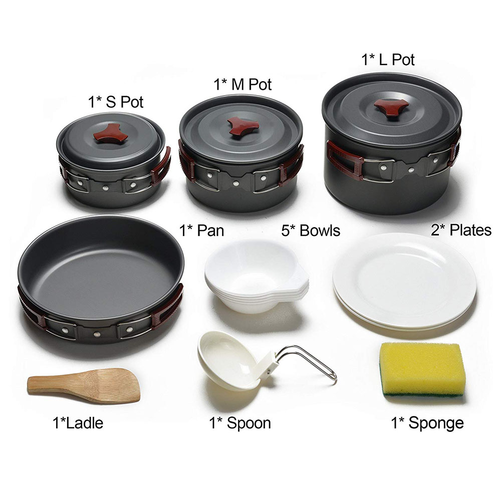 Outdoor Camping Cookware Kit N - огляд і ціна Camping Cooking Kitchen Set