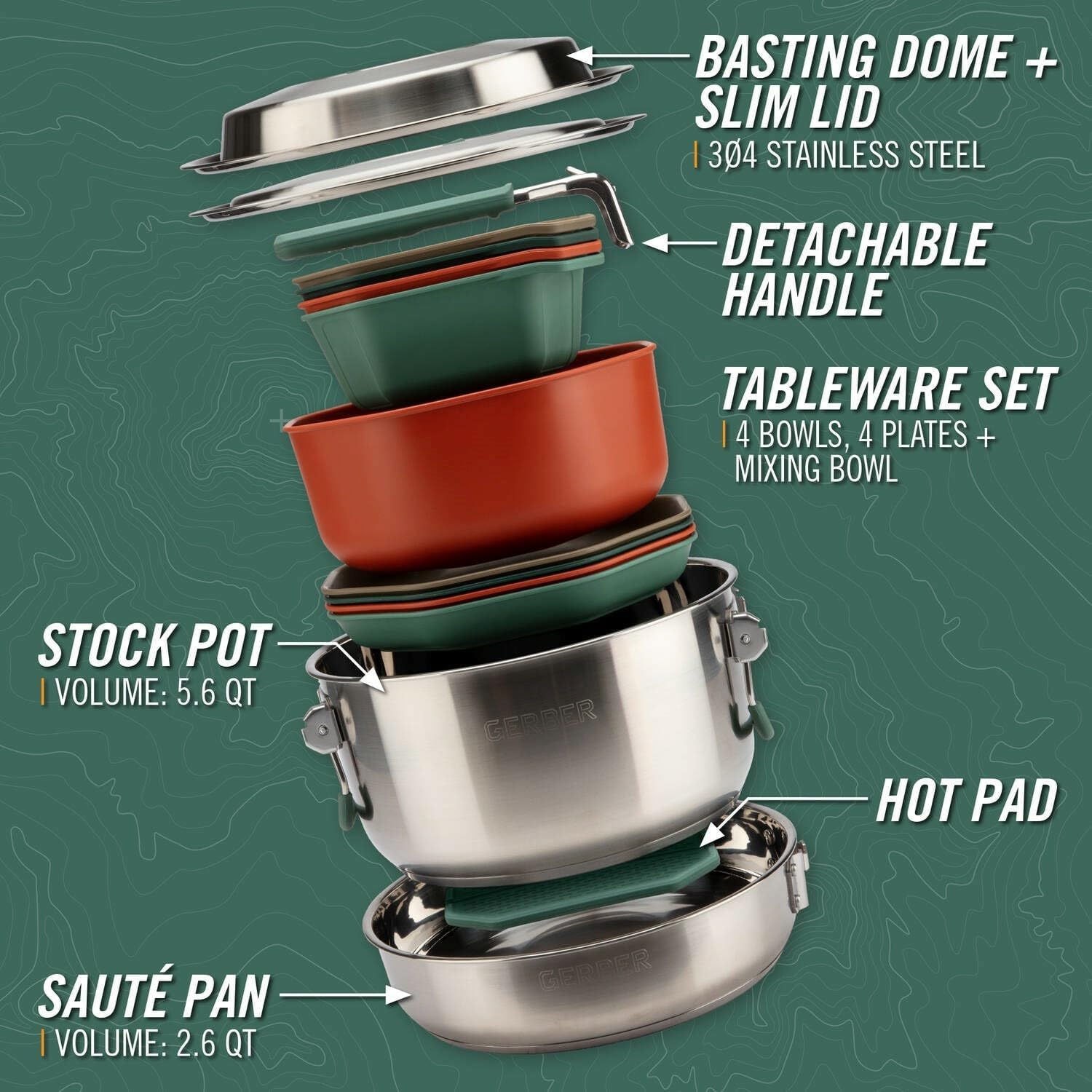 Outdoor Cooking Camping Cookwa - огляд і ціна Camping Cooking Set For 4