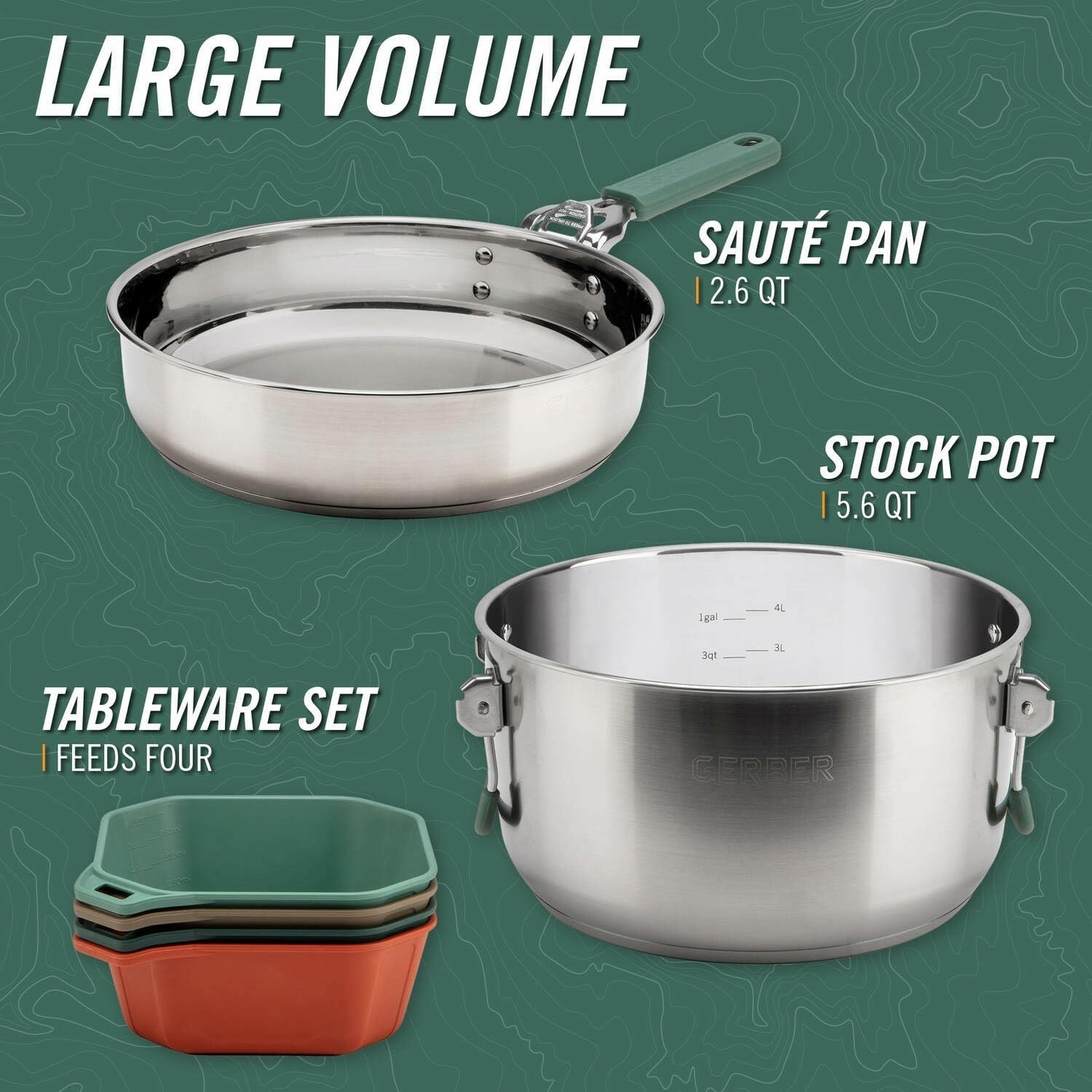 Outdoor Cooking Camping Cookwa - огляд і ціна Camping Cooking Set For 4